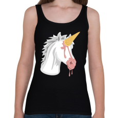 PRINTFASHION Unikornis fagyi - Női atléta - Fekete