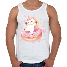 PRINTFASHION Unikornis fánkon - Férfi atléta - Fehér