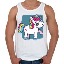 PRINTFASHION Unikornis - Férfi atléta - Fehér atléta, trikó