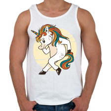 PRINTFASHION Unikornis - Férfi atléta - Fehér atléta, trikó