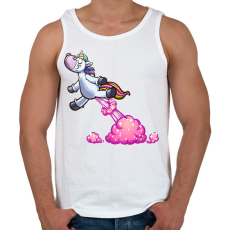 PRINTFASHION unikornis - Férfi atléta - Fehér