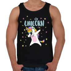 PRINTFASHION unikornis - Férfi atléta - Fekete