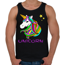 PRINTFASHION unikornis - Férfi atléta - Fekete atléta, trikó