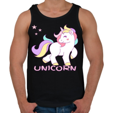 PRINTFASHION unikornis - Férfi atléta - Fekete