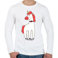 PRINTFASHION Unikornis - Férfi hosszú ujjú póló - Fehér férfi póló