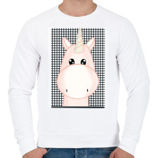 PRINTFASHION Unikornis - Férfi pulóver - Fehér férfi pulóver, kardigán