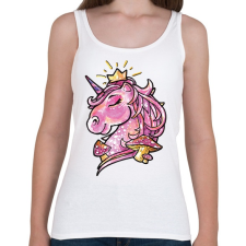 PRINTFASHION Unikornis gombákkal - Női atléta - Fehér női trikó