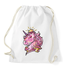 PRINTFASHION Unikornis gombákkal - Sportzsák, Tornazsák - Fehér tornazsák
