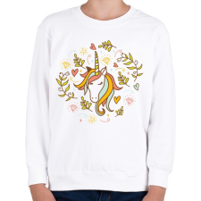 PRINTFASHION Unikornis - Gyerek pulóver - Fehér gyerek pulóver, kardigán
