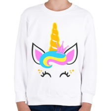 PRINTFASHION Unikornis hercegnő - Gyerek pulóver - Fehér gyerek pulóver, kardigán