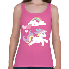 PRINTFASHION Unikornis imádat - Női atléta - Rózsaszín női trikó