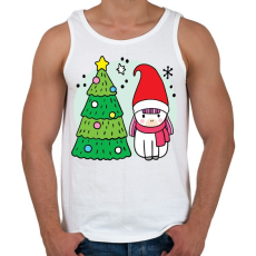 PRINTFASHION Unikornis Karácsony - Férfi atléta - Fehér