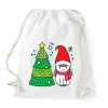 PRINTFASHION Unikornis Karácsony - Sportzsák, Tornazsák - Fehér