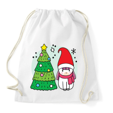 PRINTFASHION Unikornis Karácsony - Sportzsák, Tornazsák - Fehér tornazsák