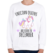 PRINTFASHION Unikornis királylány születésnapja decemberben - Gyerek pulóver - Fehér gyerek pulóver, kardigán