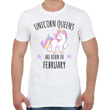 PRINTFASHION Unikornis királylányok születésnapja februárban - Férfi póló - Fehér férfi póló