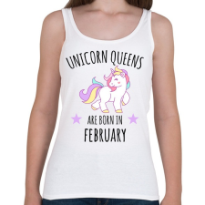 PRINTFASHION Unikornis királylányok születésnapja februárban - Női atléta - Fehér női trikó