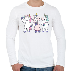PRINTFASHION Unikornis leánybúcsú - Férfi hosszú ujjú póló - Fehér