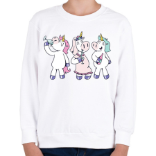 PRINTFASHION Unikornis leánybúcsú - Gyerek pulóver - Fehér gyerek pulóver, kardigán