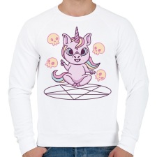 PRINTFASHION Unikornis mágus - Férfi pulóver - Fehér férfi pulóver, kardigán
