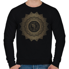 PRINTFASHION Unikornis mandala - Férfi pulóver - Fekete férfi pulóver, kardigán