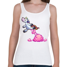 PRINTFASHION unikornis - Női atléta - Fehér női trikó