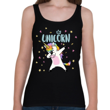 PRINTFASHION unikornis - Női atléta - Fekete női trikó