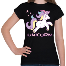 PRINTFASHION unikornis - Női póló - Fekete női póló