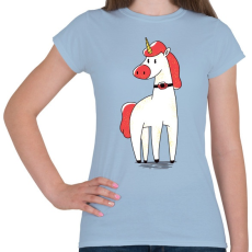 PRINTFASHION Unikornis - Női póló - Világoskék
