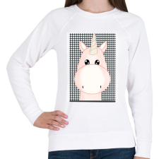 PRINTFASHION Unikornis - Női pulóver - Fehér női pulóver, kardigán