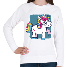 PRINTFASHION Unikornis - Női pulóver - Fehér