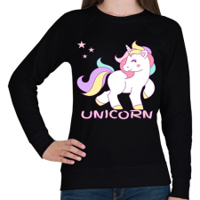 PRINTFASHION unikornis - Női pulóver - Fekete női pulóver, kardigán