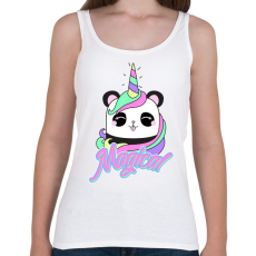 PRINTFASHION Unikornis panda - Női atléta - Fehér