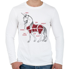PRINTFASHION Unikornis részei - Férfi hosszú ujjú póló - Fehér férfi póló