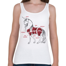 PRINTFASHION Unikornis részei - Női atléta - Fehér női trikó