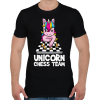 PRINTFASHION Unikornis sakk csapat - Férfi póló - Fekete