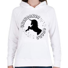 PRINTFASHION Unikornis Squad - Női kapucnis pulóver - Fehér női pulóver, kardigán