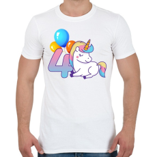 PRINTFASHION Unikornis szülinap! - Férfi póló - Fehér