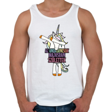PRINTFASHION Unikornis szülinap május - Férfi atléta - Fehér