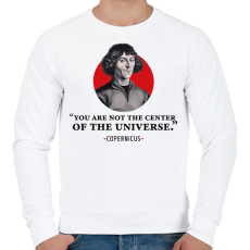 PRINTFASHION Universe - Copernicus - Férfi pulóver - Fehér