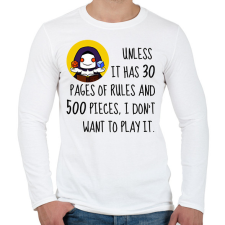 PRINTFASHION Unless it has 30 rules - Férfi hosszú ujjú póló - Fehér férfi póló