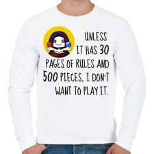 PRINTFASHION Unless it has 30 rules - Férfi pulóver - Fehér férfi pulóver, kardigán