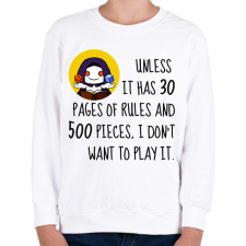PRINTFASHION Unless it has 30 rules - Gyerek pulóver - Fehér gyerek pulóver, kardigán