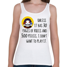 PRINTFASHION Unless it has 30 rules - Női atléta - Fehér