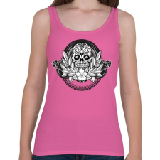 PRINTFASHION Ünnepi koponya - Női atléta - Rózsaszín női trikó