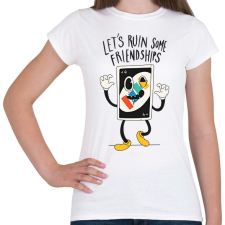 PRINTFASHION Uno kártya - Női póló - Fehér női póló