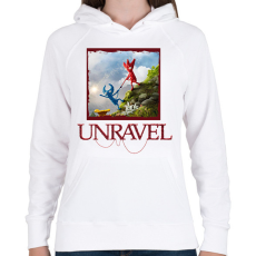 PRINTFASHION Unravel - Női kapucnis pulóver - Fehér