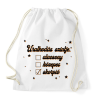 PRINTFASHION Uralkodás szintje - Sportzsák, Tornazsák - Fehér