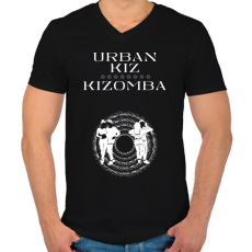 PRINTFASHION Urbankiz Kizomba dancer S0202 white - Férfi V-nyakú póló - Fekete