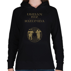 PRINTFASHION Urbankiz Kizomba dancer S0204 gold - Női kapucnis pulóver - Fekete
